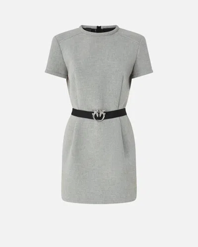 PINKO ROBE COURTE AVEC CEINTURE LOVE BIRDS