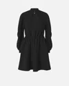 Pinko Mini Dress With Metal Zip In Black