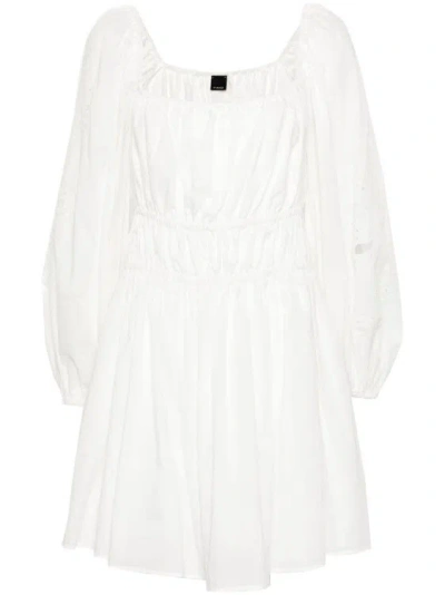Pinko Mini Dress With Sangallo Rodeo Embroidery In White