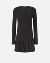 Pinko Mini Dress With Square Neckline In Black