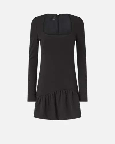Pinko Mini Dress With Square Neckline In Black