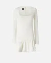 Pinko Mini Dress With Square Neckline In White