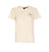 Pinko Nambrone Pink Crewneck T-shirt With Love Birds Diamond Cut Logo On The Chest In Cotton Woman In Pink