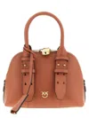 Pinko Buckle-detailing Shoulder Bag In Pink