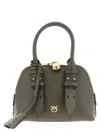Pinko Buckle-detailing Shoulder Bag In Gray