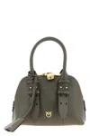 Pinko Buckle-detailing Shoulder Bag In Gray