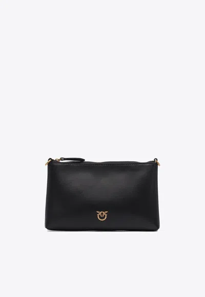 Pinko Mini Flat Clutch Bag In Black