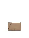 Pinko Mini Flat Clutch Bag In Brown
