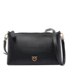 Pinko Mini Flat Horizontal Pochette With Gold-tone Hardware In Black
