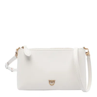 Pinko Mini Flat Horizontal Pochette In White