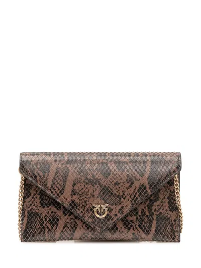 Pinko Mini Flat Purse In Roccia