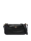 Pinko Mini Half Moon Baguette Crossbody Bag In Black