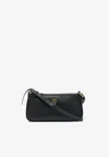 Pinko Mini Half Moon Baguette Crossbody Bag In Black