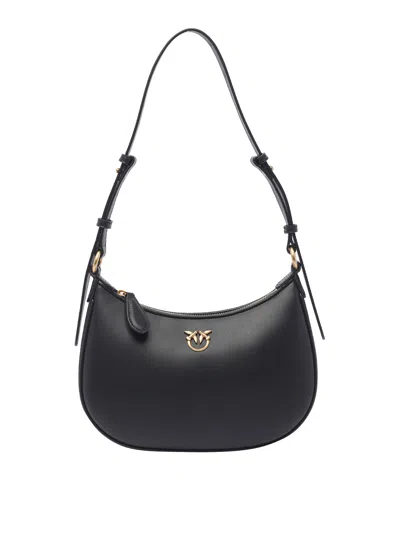 Pinko Mini Half Moon Shoulder Bag In Negro