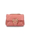 Pinko Mini Handbag With Quilted Nappa And Gold-tone Details In Pink