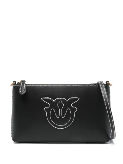 Pinko Mini Horizontal Flat Cross Body Bag In Black