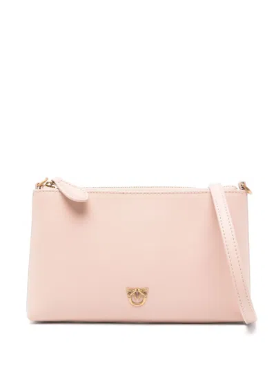 Pinko Mini Horizontal Flat Cross Body Bag In Pink