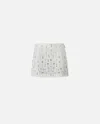 Pinko Crystal And Pearl Miniskirt In White