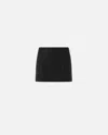 Pinko Rhinestone-embellished Fitted Skirt In Black