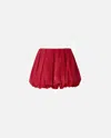 Shop Pinko Pleated Poplin Mini Balloon Skirt In Salsa Red