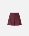 Pinko Pleated Wool-blend Mini Skirt In Red