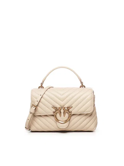 Pinko Mini Lady Love Bag Puff Chevron In Neutral