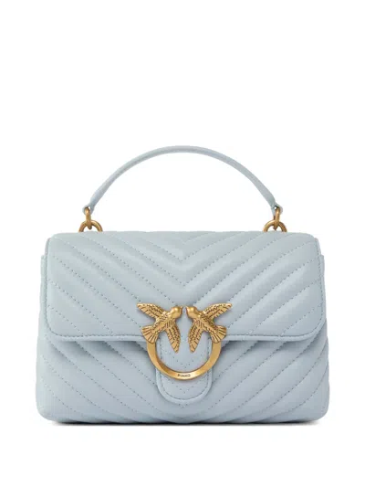 Pinko Mini Lady Love Chevron-pattern Tote Bag In Blue