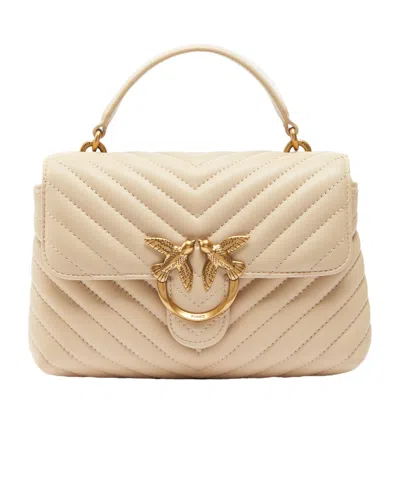 Pinko Mini Lady Love Tote Bag In Nude