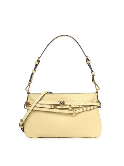 Pinko Mini Leather Belt Bag In White
