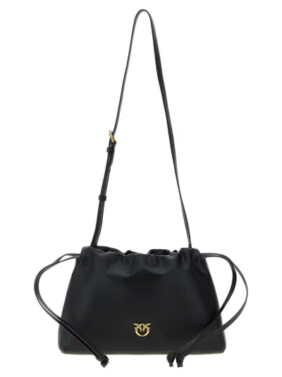 Pinko Mini Leather Clutch In Black
