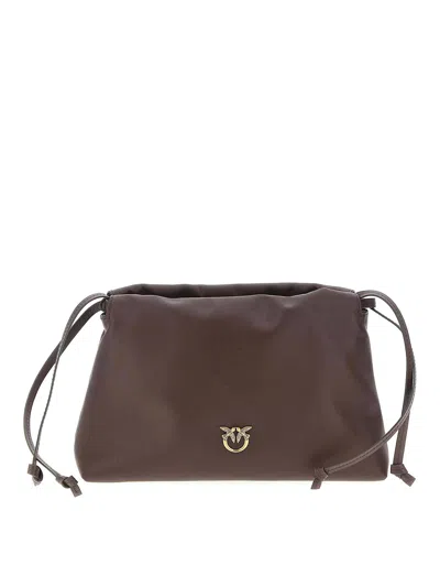 Pinko Mini Leather Clutch In Red