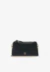 Pinko Triplet Mini Leather Crossbody Bag In Black