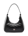 Pinko Mini Leather Shoulder Bag In Black