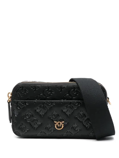 Pinko Mini Logo-debossed Cross Body Bag In Black