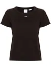 Pinko Mini Logo Crewneck T-shirt In Brown