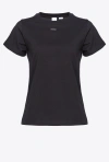 Pinko Basico T-shirt Jersey Old In Limo Black