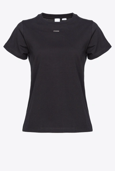 Pinko Mini-logo T-shirt In Limo Black