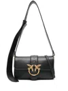 Pinko Shoulder Bag In Leather With Logo