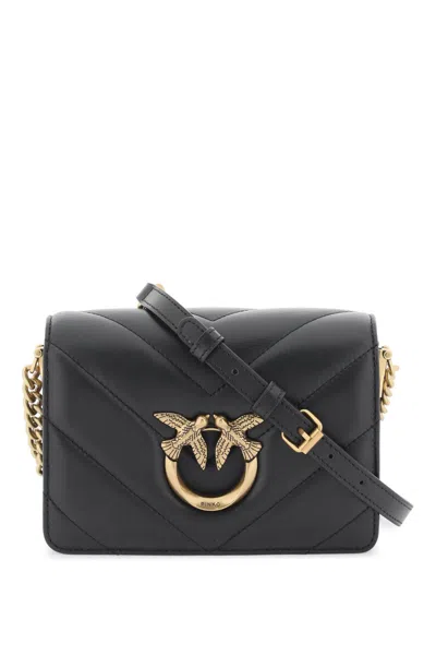 Pinko Mini Love Bag Click Big Chevron In Black