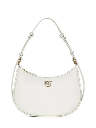 Pinko Mini Love Half Moon Bag Simply In White