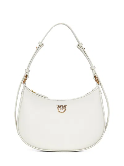 Pinko Mini Love Half Moon Bag Simply In White