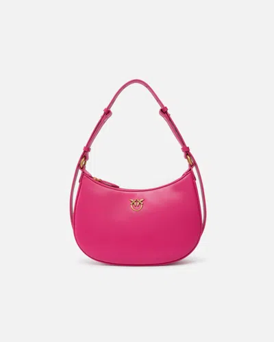 Pinko Mini Love Bag Half Moon Simply In  Pink-antique Gold