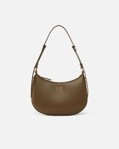 Pinko Mini Love Bag Half Moon Simply In Scricciolo-antique Gold