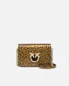 Pinko Mini Love Bag Leopard Print Crossbody Bag  Galleria. In Gold/black-light Gold
