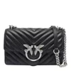 Pinko Mini Love Bag One Chevron Crossbody Bag In Black