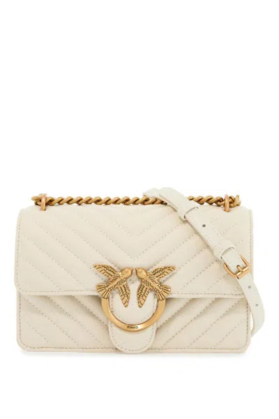Pinko Chevron Quilted Classic Love Bag One In White