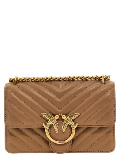 Pinko 'mini Love Bag One' Crossbody Bag In Sand