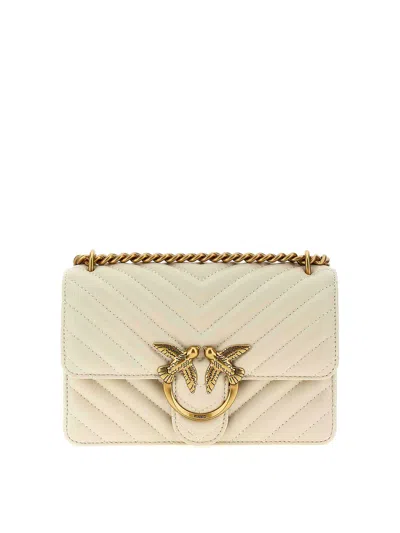 Pinko Mini Love Bag One Crossbody Bag In White
