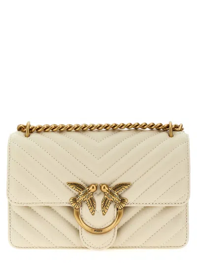 Pinko Mini Love Bag One Crossbody Bags White