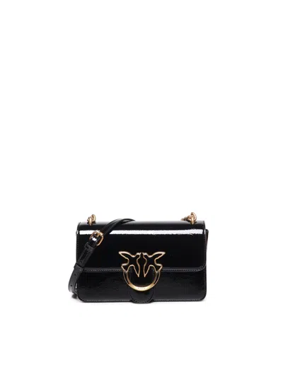 Pinko Mini Love Bag One Light In Shiny Black